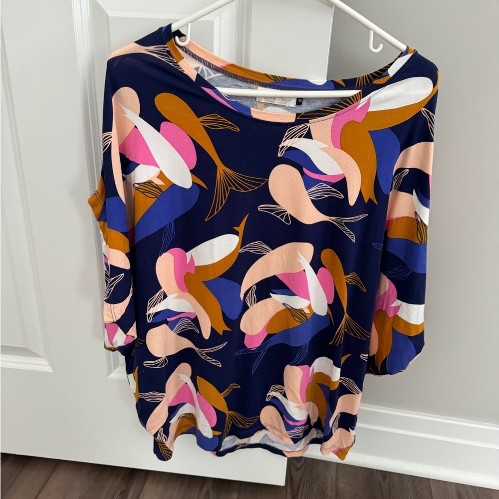 Ava Sky Midnight Koi top medium